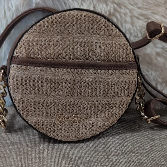 Jessica Simpson Brown Crossbody Bag with Gold Accents Brand New - Picture 3 of 5